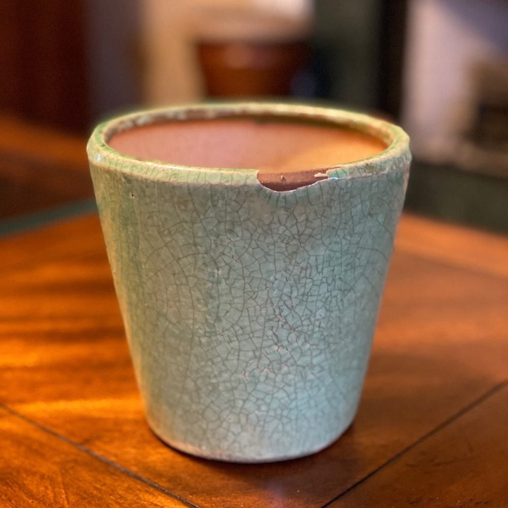 Vintage style Pottery Utensil Holder or Vase